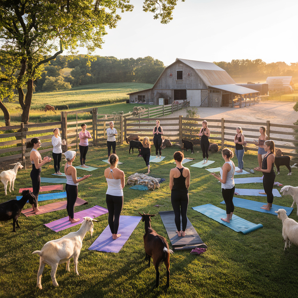 Yoga auf dem Bauernhof: Neue Retreats mit Tierkontakt