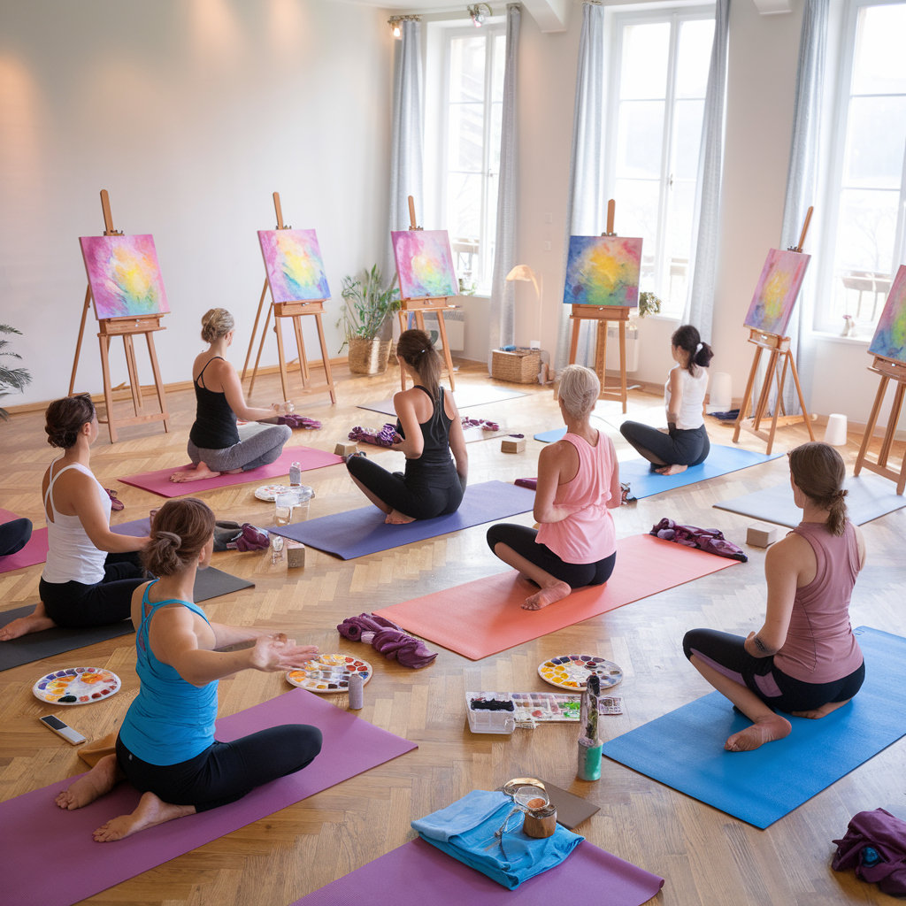 Yoga und Malerei: Kreativ-Workshops in Sachsen