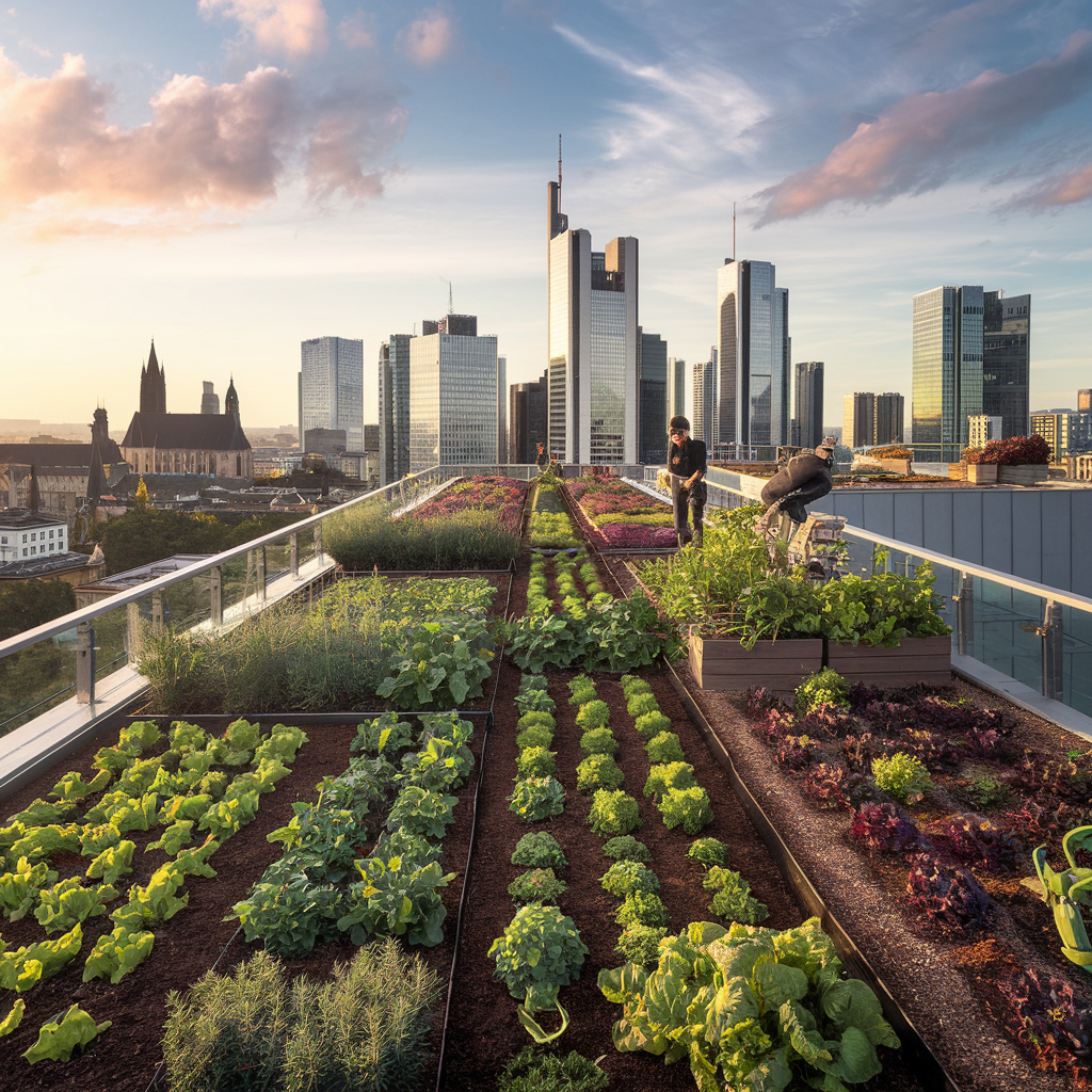 Urban Gardening auf Hochhausdächern in Frankfurt