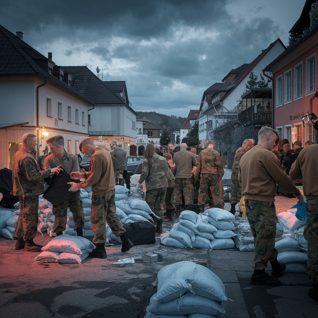 Reservisten helfen bei Katastrophenschutz in Bayern